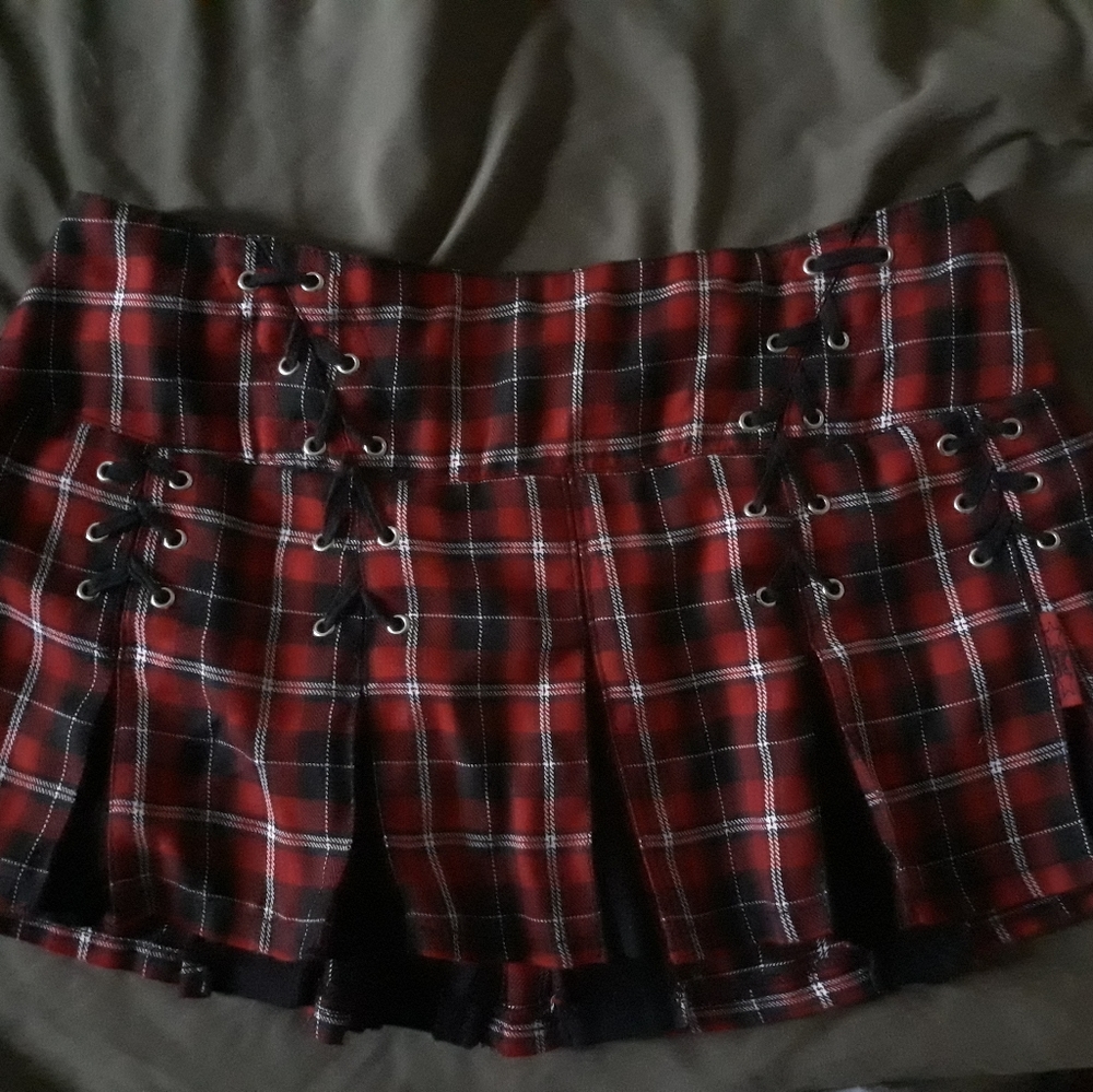 Plaid and lace tripp nyc skirt medium